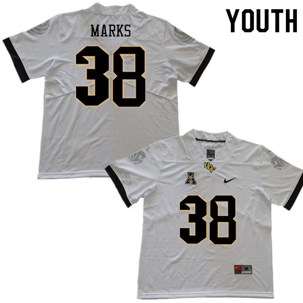 Youth #38 Dionte Marks UCF Knights College Football Jerseys Sale-White - Click Image to Close
